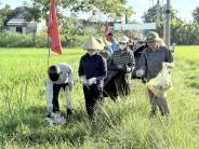 Nông dân xã Nghĩa Đàn ra quân thu gom bao bì thuốc BVTV